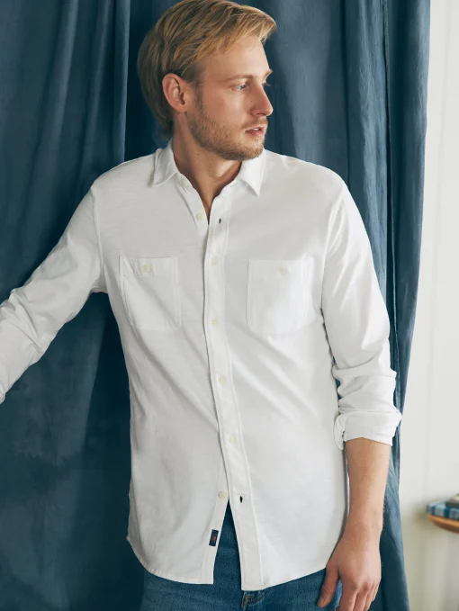 Sunwashed Knit Shirt - White