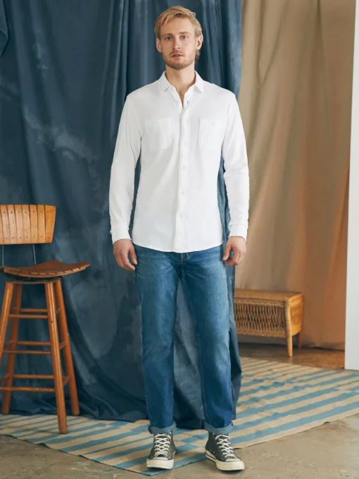 Sunwashed Knit Shirt - White