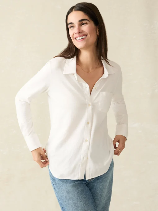 Sunwashed Knit Shirt - White