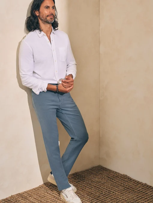 Sunwashed Knit Shirt (Single Pocket) - White