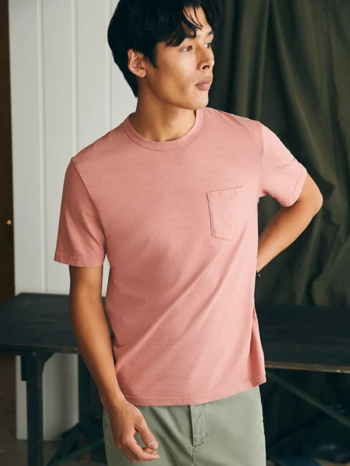Sunwashed Pocket Tee - Faded Flag