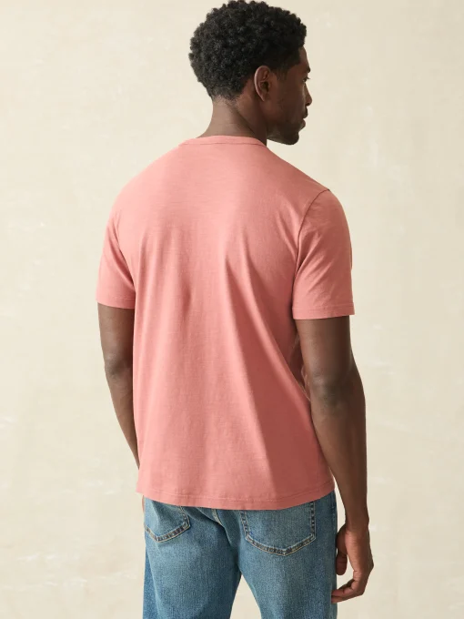 Sunwashed Pocket Tee - Fall Red