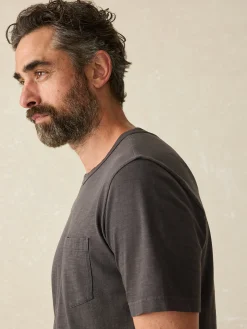 Sunwashed Pocket Tee (Tall) - Washed Black