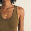 Sunwashed Rib Tank - Military Olive