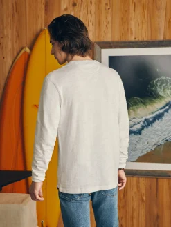 Sunwashed Slub Henley - White