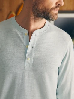 Sunwashed Slub Henley (Tall) - Sky