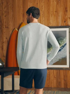 Sunwashed Slub Henley (Tall) - Sky