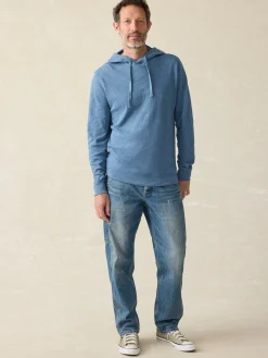 Sunwashed Slub Hoodie - Aqua Ocean
