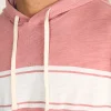 Sunwashed Slub Hoodie - Summer Red Surf Stripe