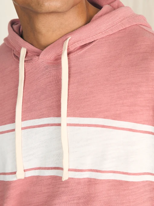 Sunwashed Slub Hoodie - Summer Red Surf Stripe