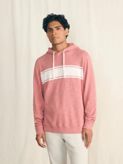 Sunwashed Slub Hoodie - Summer Red Surf Stripe