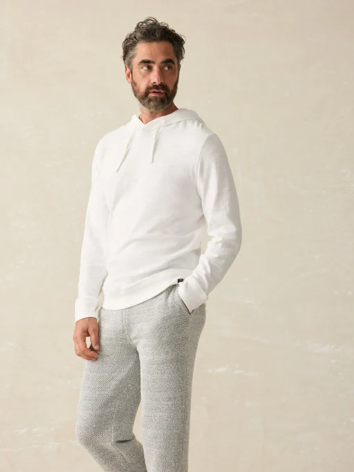 Sunwashed Slub Hoodie (Tall) - White