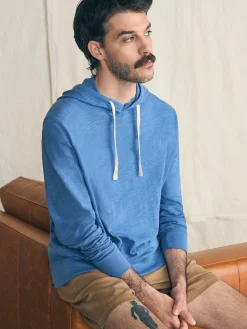 Sunwashed Slub Hoodie (Tall) - Blue Horizon