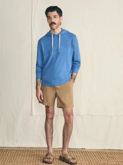 Sunwashed Slub Hoodie (Tall) - Blue Horizon