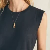 Sunwashed Slub Muscle Tank - Washed Black