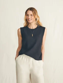 Sunwashed Slub Muscle Tank - Washed Black
