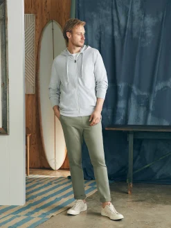 Sunwashed Slub Zip Hoodie - Light Grey Heather