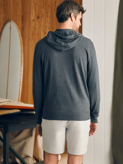 Sunwashed Slub Zip Hoodie - Graphite