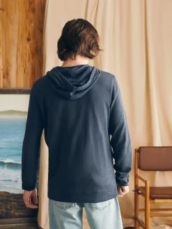 Sunwashed Slub Zip Hoodie - Blue Nights
