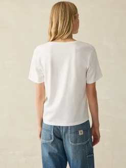 Sunwashed V-Neck Tee - White