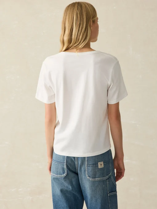 Sunwashed V-Neck Tee - White
