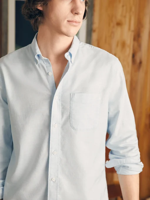 Supima Oxford Shirt (Tall) - Blue Heather