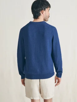Surf Stripe Crew Sweater - Navy Sea Sunset