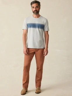 Surf Stripe Sunwashed Pocket Tee - Heather Grey