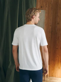 Surf Stripe Sunwashed Pocket Tee - White