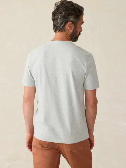 Surf Stripe Sunwashed Pocket Tee - Heather Grey