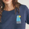 Surfrider Sunwashed Cropped Tee - Dune Navy
