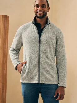 Sweater Fleece Full Zip - Light Granite