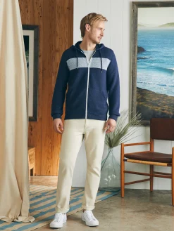 Whitewater Full Zip Hoodie - Blue Nights Surf Stripe