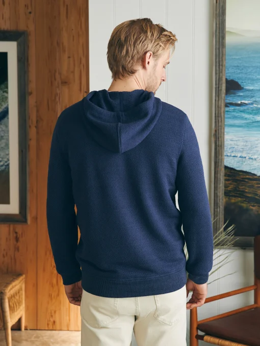 Whitewater Full Zip Hoodie - Blue Nights Surf Stripe